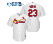 Youth St.Louis Cardinals #23 Marcell Ozuna White Cool Base Stitched MLB Jersey