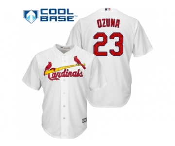 Youth St.Louis Cardinals #23 Marcell Ozuna White Cool Base Stitched MLB Jersey