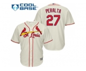 Youth St.Louis Cardinals #27 Jhonny Peralta Cream Cool Base Stitched MLB Jersey