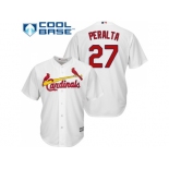 Youth St.Louis Cardinals #27 Jhonny Peralta White Cool Base Stitched MLB Jersey