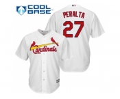 Youth St.Louis Cardinals #27 Jhonny Peralta White Cool Base Stitched MLB Jersey