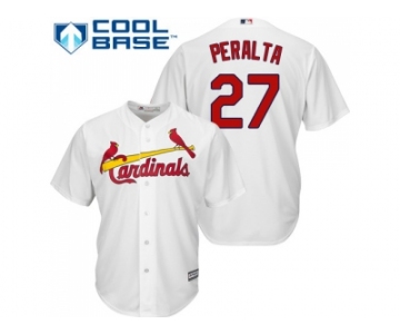 Youth St.Louis Cardinals #27 Jhonny Peralta White Cool Base Stitched MLB Jersey