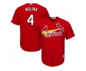 Youth St.Louis Cardinals #4 Yadier Molina Red Cool Base Stitched MLB Jersey