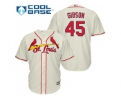 Youth St.Louis Cardinals #45 Bob Gibson Cream Cool Base Stitched MLB Jersey