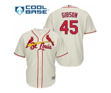 Youth St.Louis Cardinals #45 Bob Gibson Cream Cool Base Stitched MLB Jersey