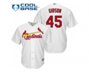 Youth St.Louis Cardinals #45 Bob Gibson White Cool Base Stitched MLB Jersey