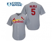 Youth St.Louis Cardinals #5 Albert Pujols Grey Cool Base Stitched MLB Jersey