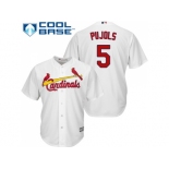 Youth St.Louis Cardinals #5 Albert Pujols White Cool Base Stitched MLB Jersey