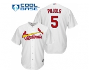 Youth St.Louis Cardinals #5 Albert Pujols White Cool Base Stitched MLB Jersey