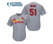 Youth St.Louis Cardinals #51 Willie McGee Grey Cool Base Stitched MLB Jersey