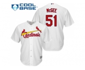 Youth St.Louis Cardinals #51 Willie McGee White Cool Base Stitched MLB Jersey