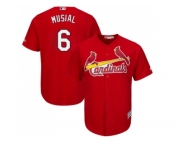 Youth St.Louis Cardinals #6 Stan Musial Red Cool Base Stitched MLB Jersey