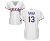 Women's Majestic Texas Rangers #13 Joey Gallo Replica White Home Cool Base MLB Jersey