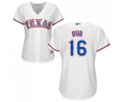 Women's Majestic Texas Rangers #16 Ryan Rua Replica White Home Cool Base MLB Jersey