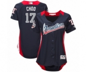 Women's Majestic Texas Rangers #17 Shin-Soo Choo Game Navy Blue American League 2018 MLB All-Star MLB Jersey