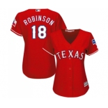 Women's Majestic Texas Rangers #18 Drew Robinson Authentic Red Alternate Cool Base MLB Jersey