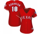 Women's Majestic Texas Rangers #18 Drew Robinson Authentic Red Alternate Cool Base MLB Jersey