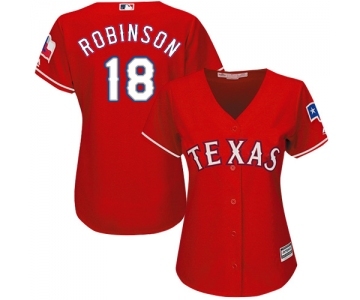 Women's Majestic Texas Rangers #18 Drew Robinson Authentic Red Alternate Cool Base MLB Jersey