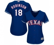 Women's Majestic Texas Rangers #18 Drew Robinson Replica Royal Blue Alternate 2 Cool Base MLB Jersey