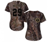 Women's Majestic Texas Rangers #29 Adrian Beltre Authentic Camo Realtree Collection Flex Base MLB Jersey