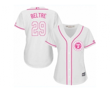 Women's Majestic Texas Rangers #29 Adrian Beltre Replica White Fashion Cool Base MLB Jersey