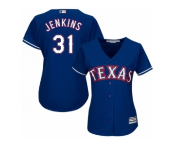 Women's Majestic Texas Rangers #31 Ferguson Jenkins Authentic Royal Blue Alternate 2 Cool Base MLB Jersey