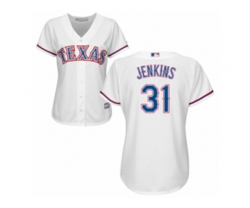 Women's Majestic Texas Rangers #31 Ferguson Jenkins Authentic White Home Cool Base MLB Jersey