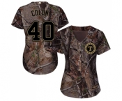 Women's Majestic Texas Rangers #40 Bartolo Colon Authentic Camo Realtree Collection Flex Base MLB Jersey