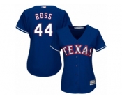 Women's Majestic Texas Rangers #44 Tyson Ross Authentic Royal Blue Alternate 2 Cool Base MLB Jersey