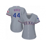 Women's Majestic Texas Rangers #44 Tyson Ross Replica Grey Road Cool Base MLB Jersey