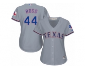 Women's Majestic Texas Rangers #44 Tyson Ross Replica Grey Road Cool Base MLB Jersey