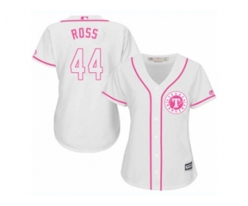 Women's Majestic Texas Rangers #44 Tyson Ross Replica White Fashion Cool Base MLB Jersey