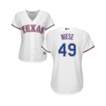 Women's Majestic Texas Rangers #49 Jon Niese Authentic White Home Cool Base MLB Jersey