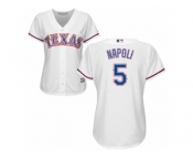 Women's Majestic Texas Rangers #5 Mike Napoli Authentic White Home Cool Base MLB Jersey