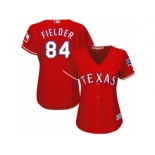 Women's Majestic Texas Rangers #84 Prince Fielder Authentic Red Alternate Cool Base MLB Jersey