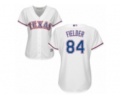 Women's Majestic Texas Rangers #84 Prince Fielder Authentic White Home Cool Base MLB Jersey