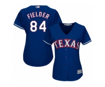 Women's Majestic Texas Rangers #84 Prince Fielder Replica Royal Blue Alternate 2 Cool Base MLB Jersey