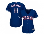 Women's Texas Rangers #11 Yu Darvish Blue Alternate Stitched MLB Jersey