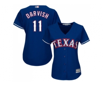 Women's Texas Rangers #11 Yu Darvish Blue Alternate Stitched MLB Jersey