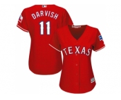 Women's Texas Rangers #11 Yu Darvish Red Alternate Stitched MLB Jersey