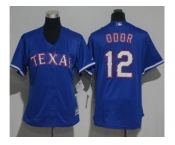 Women's Texas Rangers #12 Rougned Odor Blue Alternate Stitched MLB Jersey