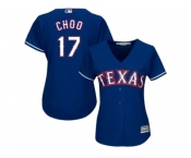 Women's Texas Rangers #17 Shin-Soo Choo Blue Alternate Stitched MLB Jersey