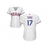 Women's Texas Rangers #17 Shin-Soo Choo White Home Stitched MLB Jersey