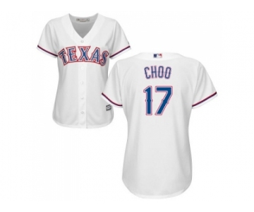 Women's Texas Rangers #17 Shin-Soo Choo White Home Stitched MLB Jersey