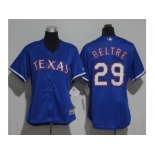 Women's Texas Rangers #29 Adrian Beltre Blue Alternate Stitched MLB Jersey