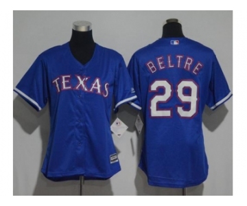 Women's Texas Rangers #29 Adrian Beltre Blue Alternate Stitched MLB Jersey