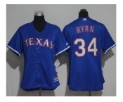 Women's Texas Rangers #34 Nolan Ryan Blue Alternate Stitched MLB Jersey