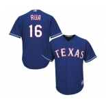 Youth Majestic Texas Rangers #16 Ryan Rua Authentic Royal Blue Alternate 2 Cool Base MLB Jersey