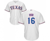 Youth Majestic Texas Rangers #16 Ryan Rua Authentic White Home Cool Base MLB Jersey