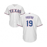 Youth Majestic Texas Rangers #19 Jurickson Profar Authentic White Home Cool Base MLB Jersey